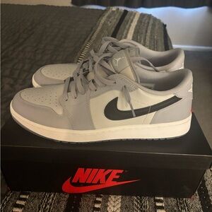 NEW Jordan 1 Low Golf Wolf Grey 12